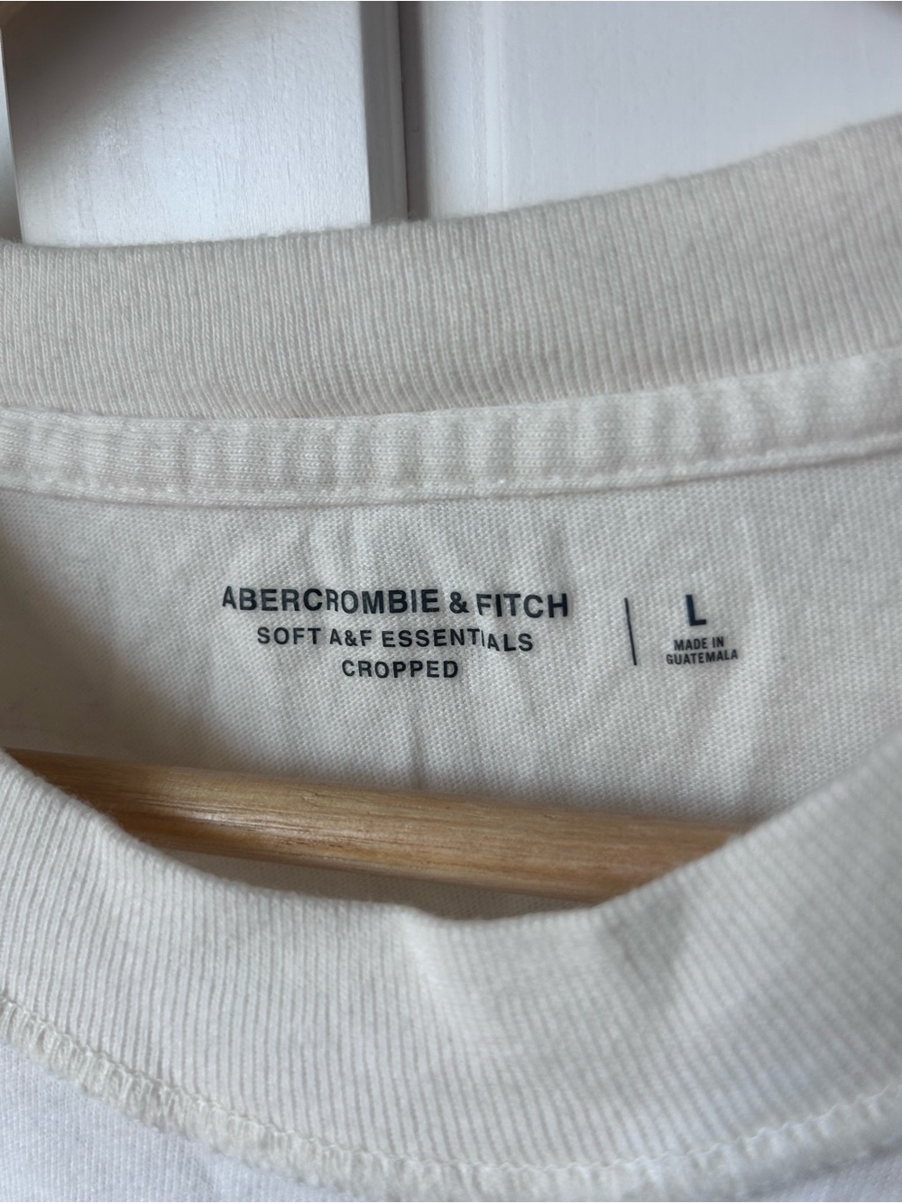 Abercrombie & Fitch White Graphic Tee with Red and Blue Bruce Springsteen Print - Picture 4 of 4